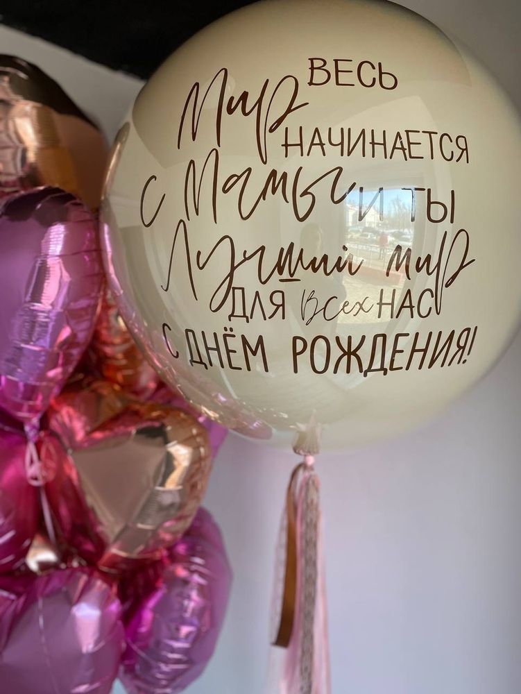 Набор воздушных шаров &quot;Весь мир начинается с мамы&quot; №1821
