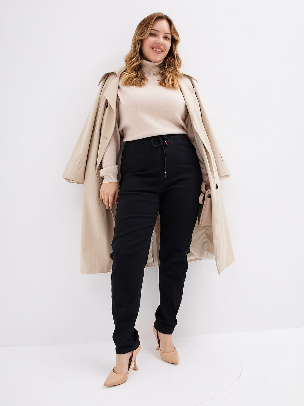 Джинсы на резинке больших размеров