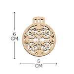Елочные игрушки, 11 шт, деревянные, подарочный набор, Dipriz