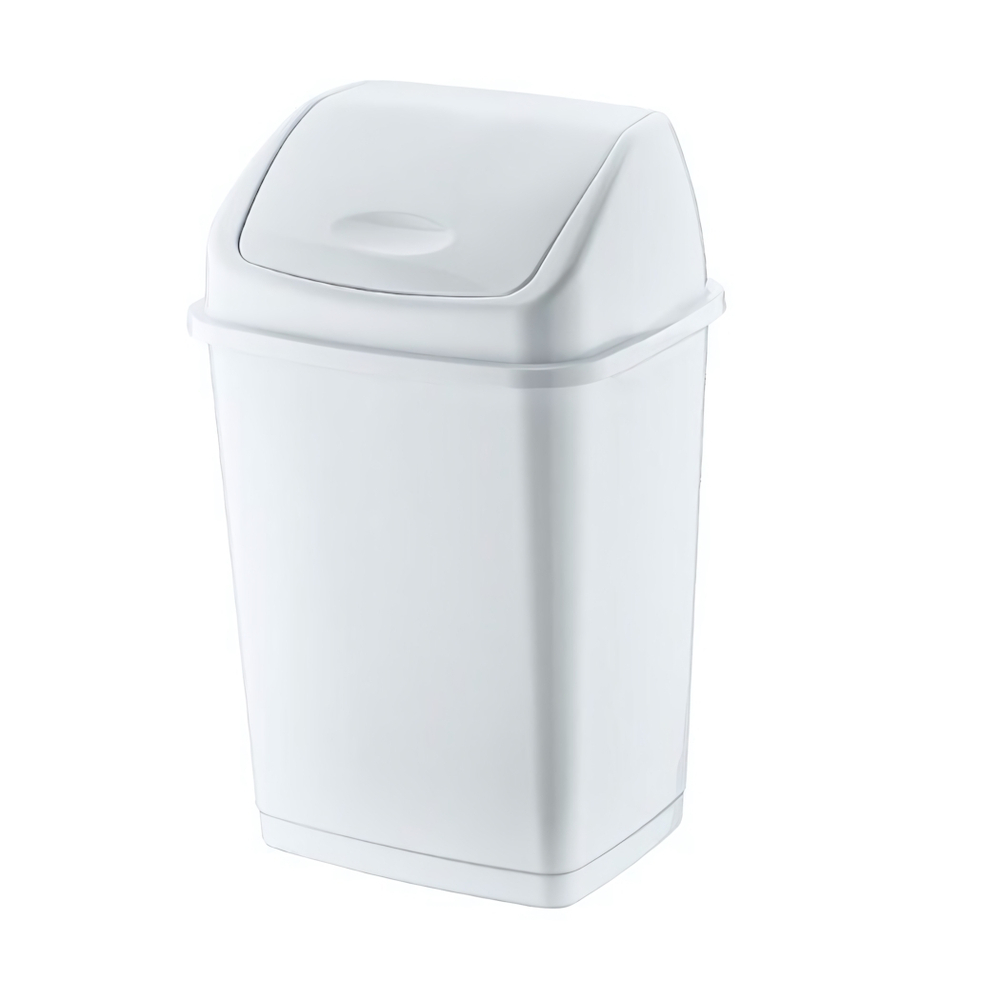 Контейнер для мусора с плавающей кр. "Фантазия" 50л 09705 белый