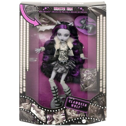 Monster High - Clawdeen Wolf Black & White коллекционная кукла Reel Drama Scary Séance HKN28