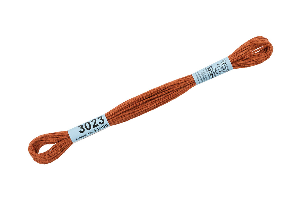 Мулине "Gamma", 100% хлопок, 8 м, №3023