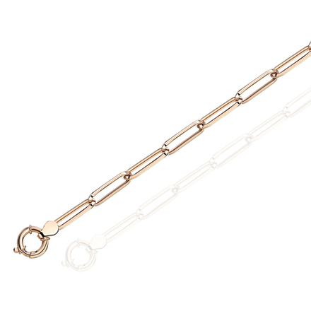 Цепь ручного плетения из красного золота 585 пробы JA-CH-Ц012997