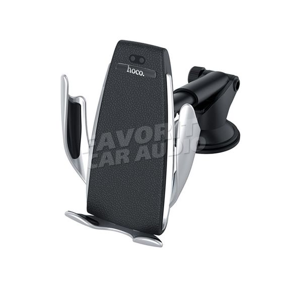 Держатель HOCO CA34 Elegant Silver бесп. зарядка