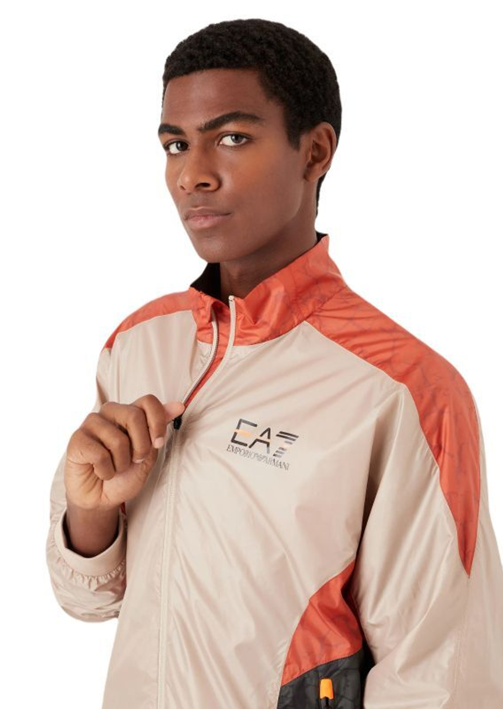 Мужская теннисная куртка EA7 Woven Bomber Jacket - Бежевый