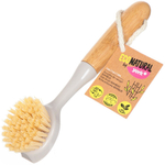 Щетка д/посуды Qually 28,5х9х6,7см полипропилен, ручка бамбук