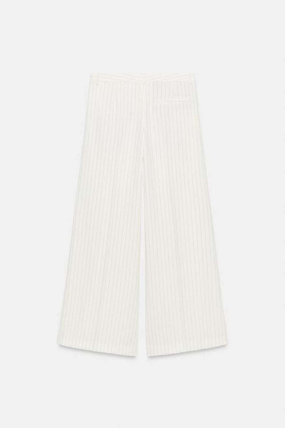ZARA БРЮКИ WIDE LEG В ПОЛОСКУ — ZW COLLECTION, ПАСТЕЛЬНО-ЖЕЛТЫЙ