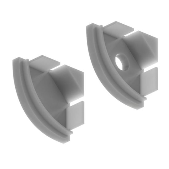 A161605E КОННЕКТОР-ЗАГЛУШКА ДЛЯ НАКЛАДНОГО АЛЮМИНИЕВОГО ПРОФИЛЯ SURFACE A161605S