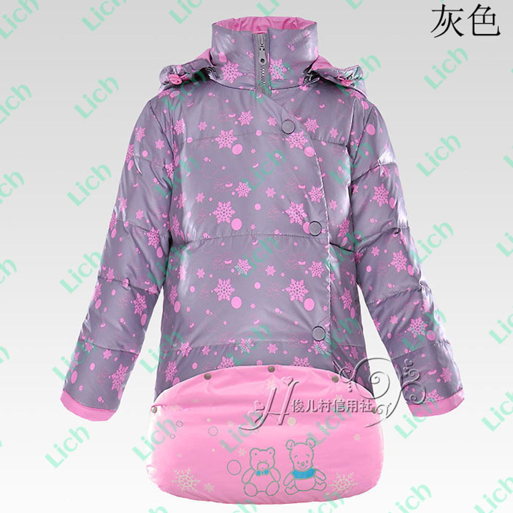 Куртка-трансформер с принтом снежинок