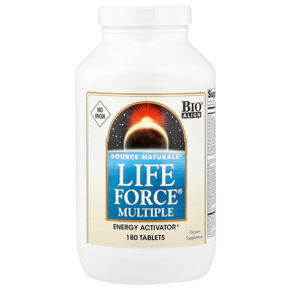 Source Naturals, Life Force® Multiple, без железа, 180 таблеток