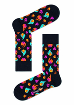 Носки унисекс Flames Sock с огоньками пламени (Размер: 25) (Цвет: фиолетовый)