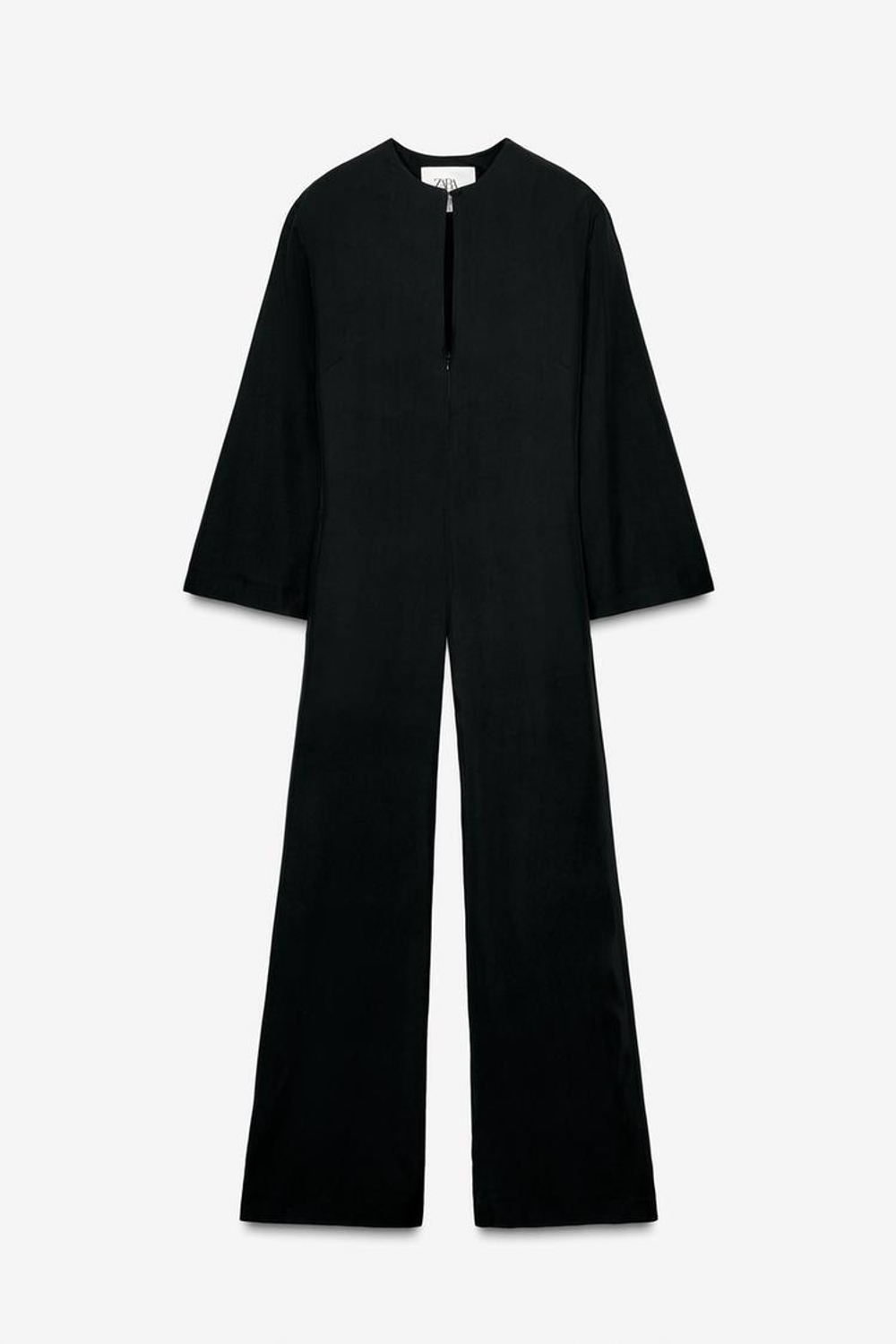 ZARA КОМБИНЕЗОН С ДЛИННЫМИ РУКАВАМИ, ЧЕРНЫЙ