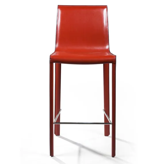 Полубарный стул Barrie 65 см красная кожа