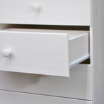 Пеленальный комод деревянный Алиса с откидным столиком, 60х44х88 см, детский комод с 4 ящиками для хранения вещей из массива сосны, белый