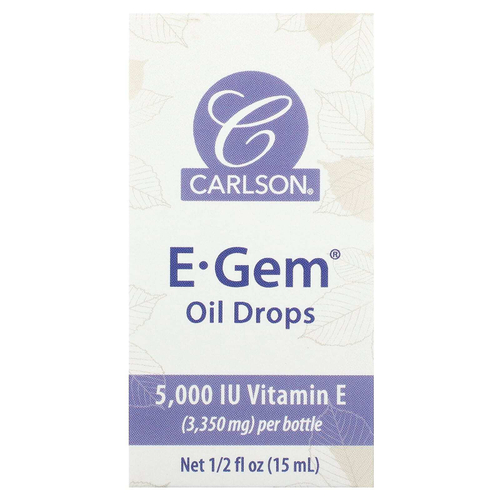 Carlson, E Gem, Oil Drops, 1/2 fl oz