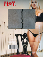 Черные лайкровые чулки со швом OS (42-46) (Цвет: черный)