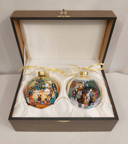Набор коллекционных новогодних шаров с полной росписью "Новый год"