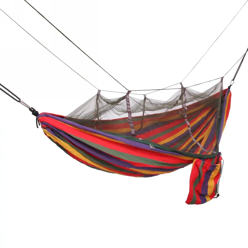 Гамак 200*150см «Шатер» двухместный, х\б, с антимоскитной сеткой, в сумке