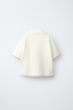 ZARA ПОЛО ВАФЕЛЬНОГО ПЛЕТЕНИЯ С ПРИНТОМ «МИККИ МАУС» © DISNEY, ЭКРЮ