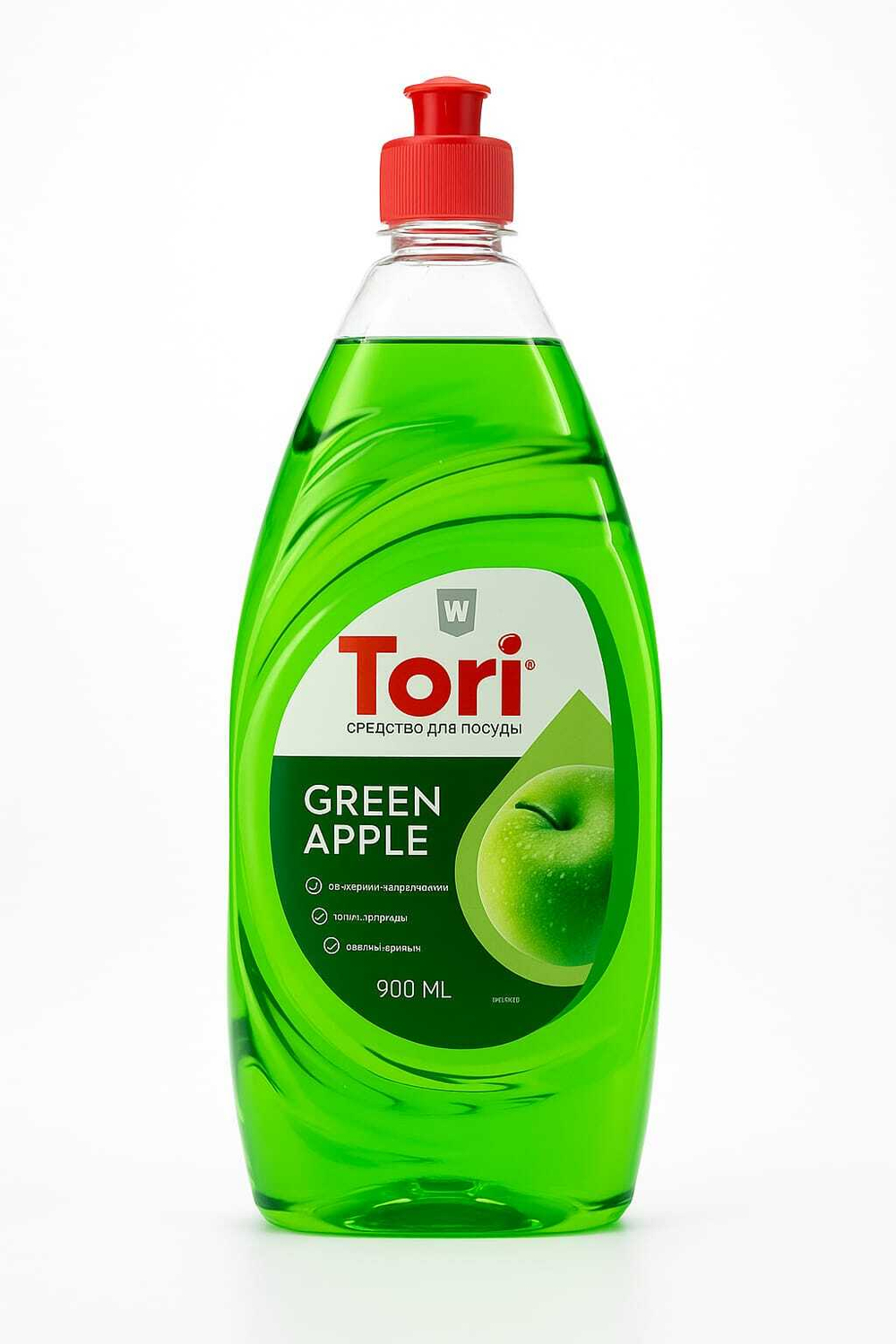 Гель для посуды TORI Green Apple 900 мл