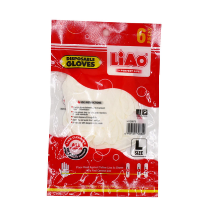 Резиновые перчатки Liao 6 шт