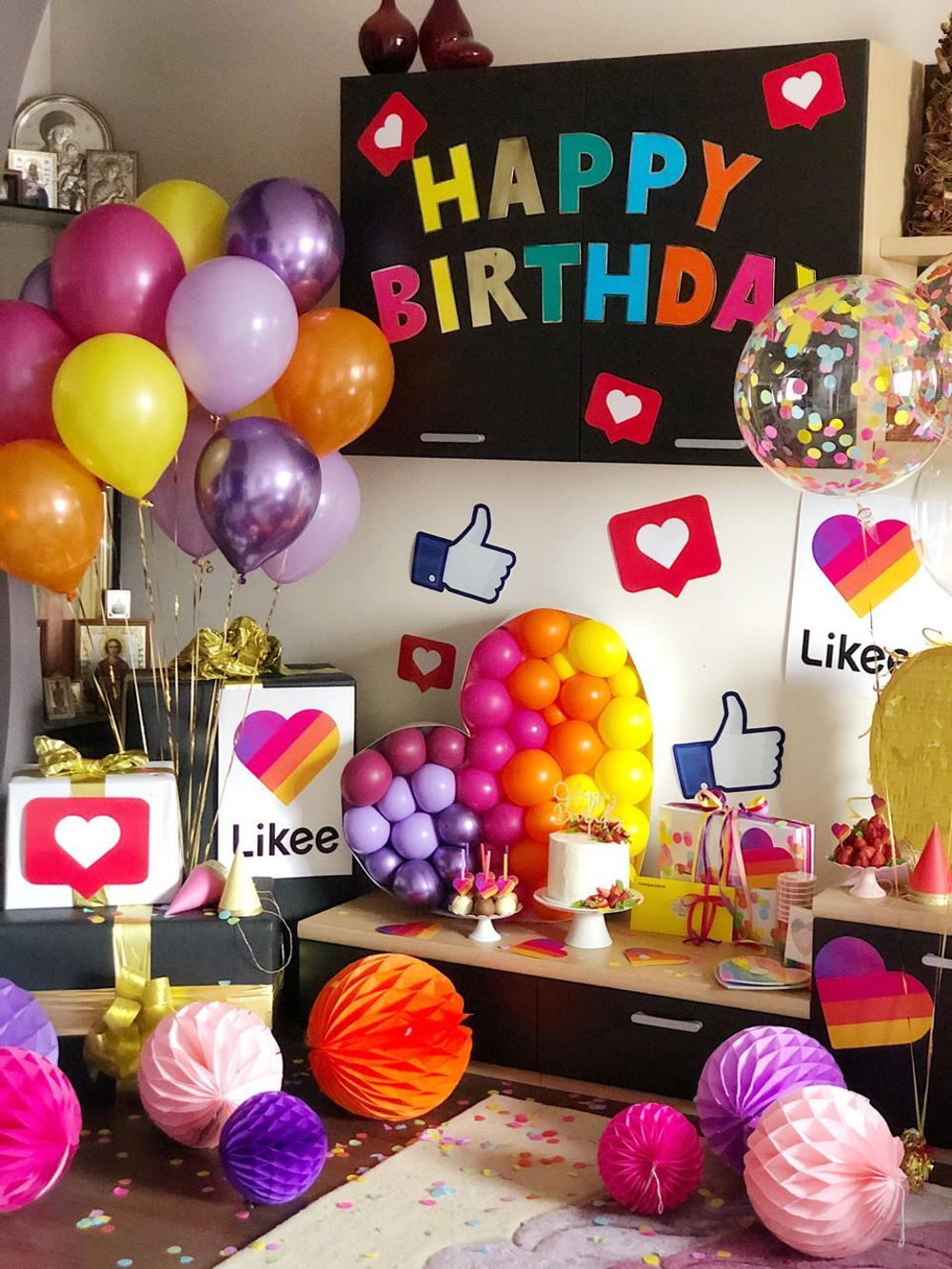 Сердце из шаров "Likee Party"