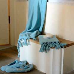 Полотенце 50x100 Hamam Meyzer Tassels темно-бирюзовое Турция фото