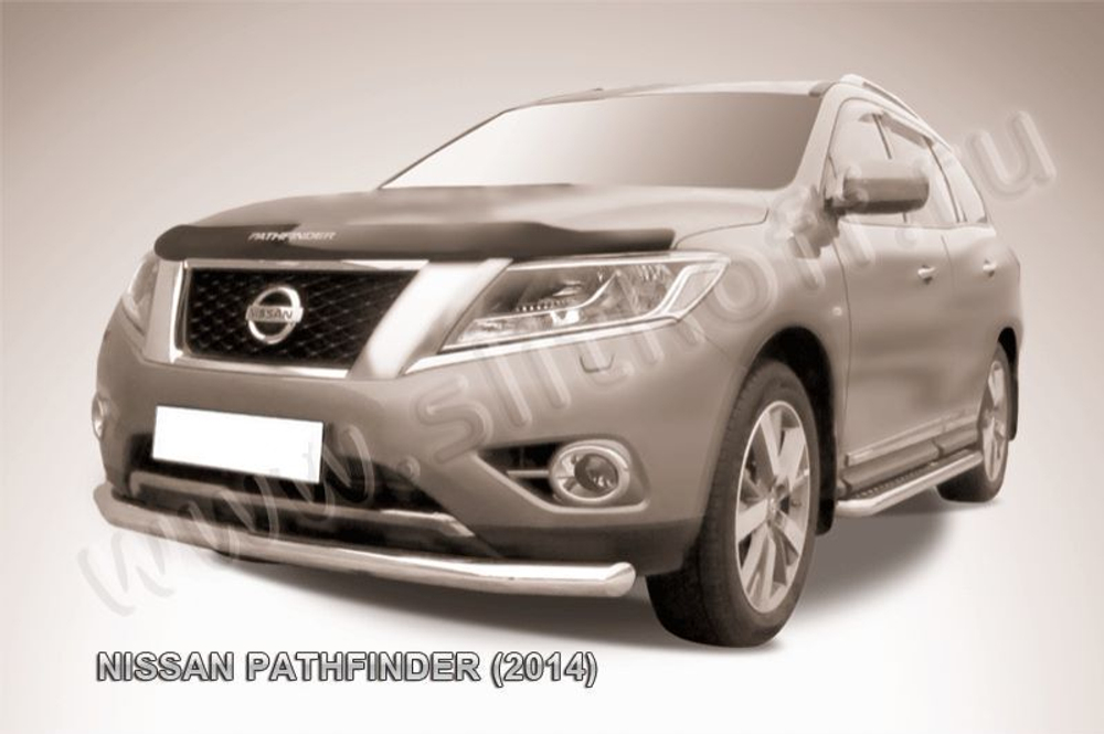 Защита переднего бампера (нержавейка) Nissan Pathfinder (2012-2017) d76