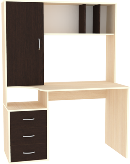 Стол компьютерный КарИВи Сокол  Дуб Молочный Венге