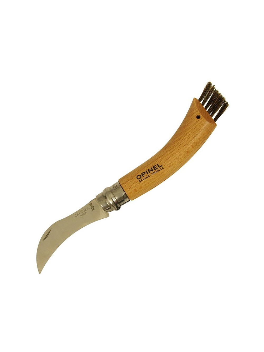 Нож грибника Opinel №8, нержавеющая сталь, рукоять бук, коробка, 001252