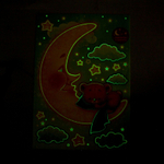 1225762 Наклейки интерьерные "Мишка на луне", светящиеся в темноте Арт. L-2029