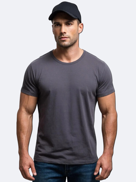 5003 Футболка мужская супрем темно-серый (56-3XL)