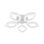 Потолочный светодиодный светильник 62Вт, 4340лм, 3000-6000K, Ra>80, плавная регулировка мощности, изменение цветовой температуры, пульт, металл/акрил, белый/прозрачный