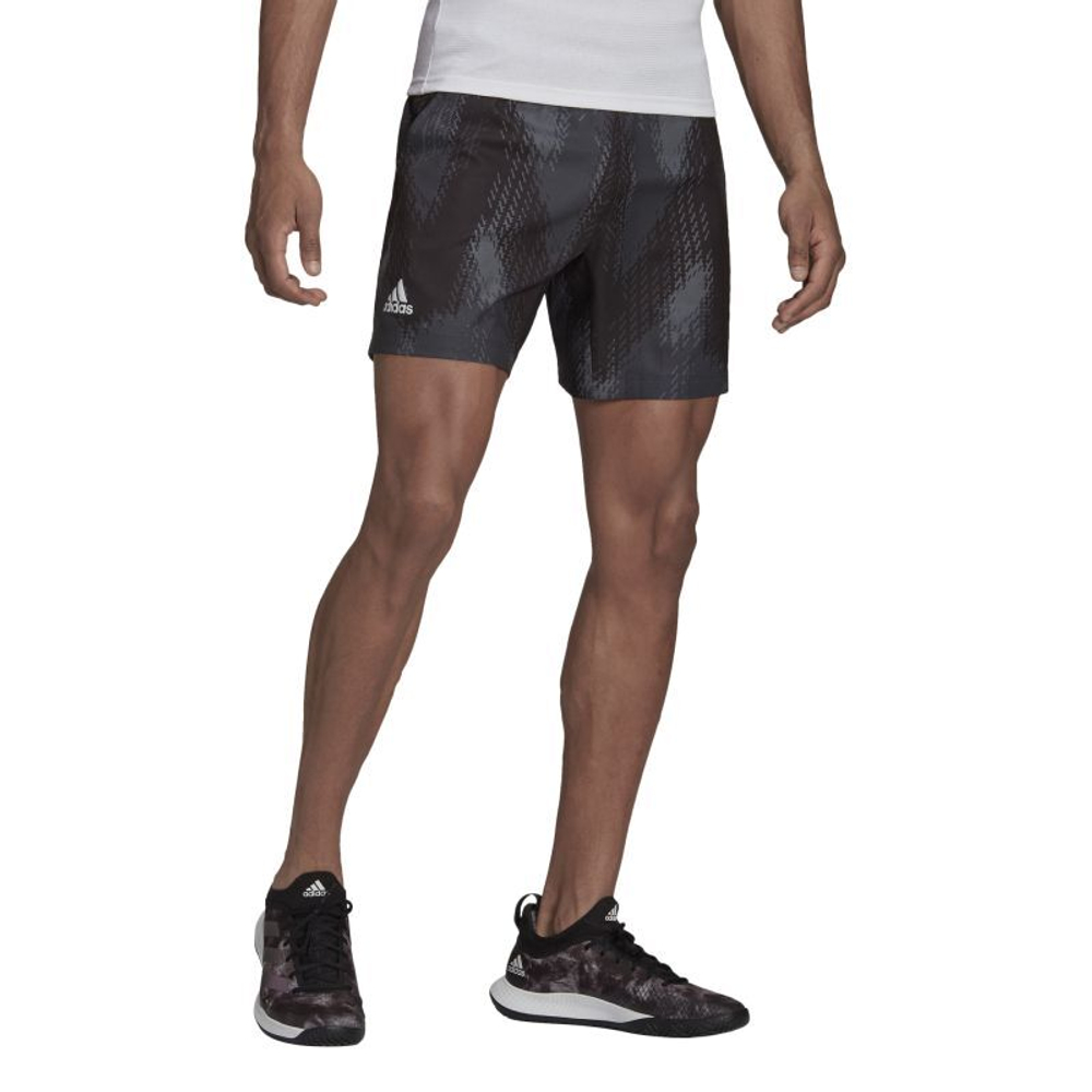 Мужские теннисные шорты Adidas Printed Short M - grey five