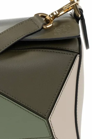 Маленькая сумка на плечо Loewe Puzzle зеленый