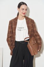 ПИДЖАК В КЛЕТКУ ШОКОЛАД|ОРАНЖЕВЫЙ