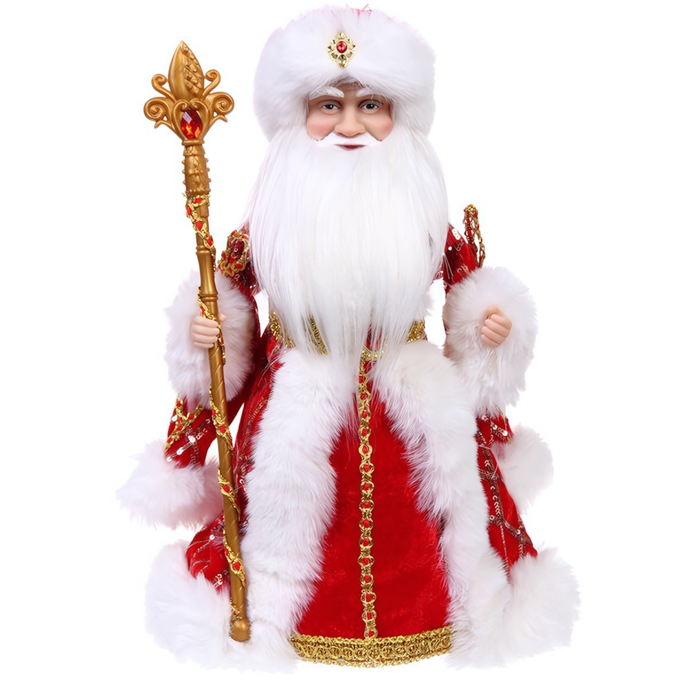 Дед Мороз музыкальный «Сказочный день» в красной шубке 40 см