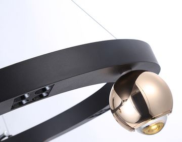 Потолочный светодиодный светильник 32W 4200K FL5961 BK/GD черный/золото Comfort LineTech Ambrella