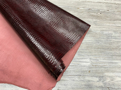 Crocco Bagon Mini Burgundy (0,8-1,0 мм), цв. Бордо, натуральная кожа
