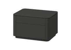 Тумба прикроватная Tammi 2 ящика ширина 60 см (черный)