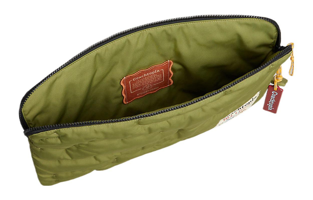 COACH Polyester Storage Bag Laptop Bag Large Unisex Army Green