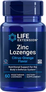 Zinc Lozenges (со вкусом цитрусовых и апельсина) 60 пастилок Life Extension