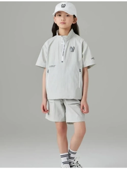 Анорак с короткими рукавами из нейлона