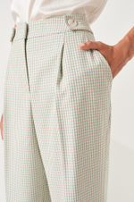 3961 Брюки женские (бирюзовая клетка)