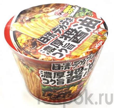 Лапша со вкусом мясного подлива с соевым соусом Nissin, 116 гр