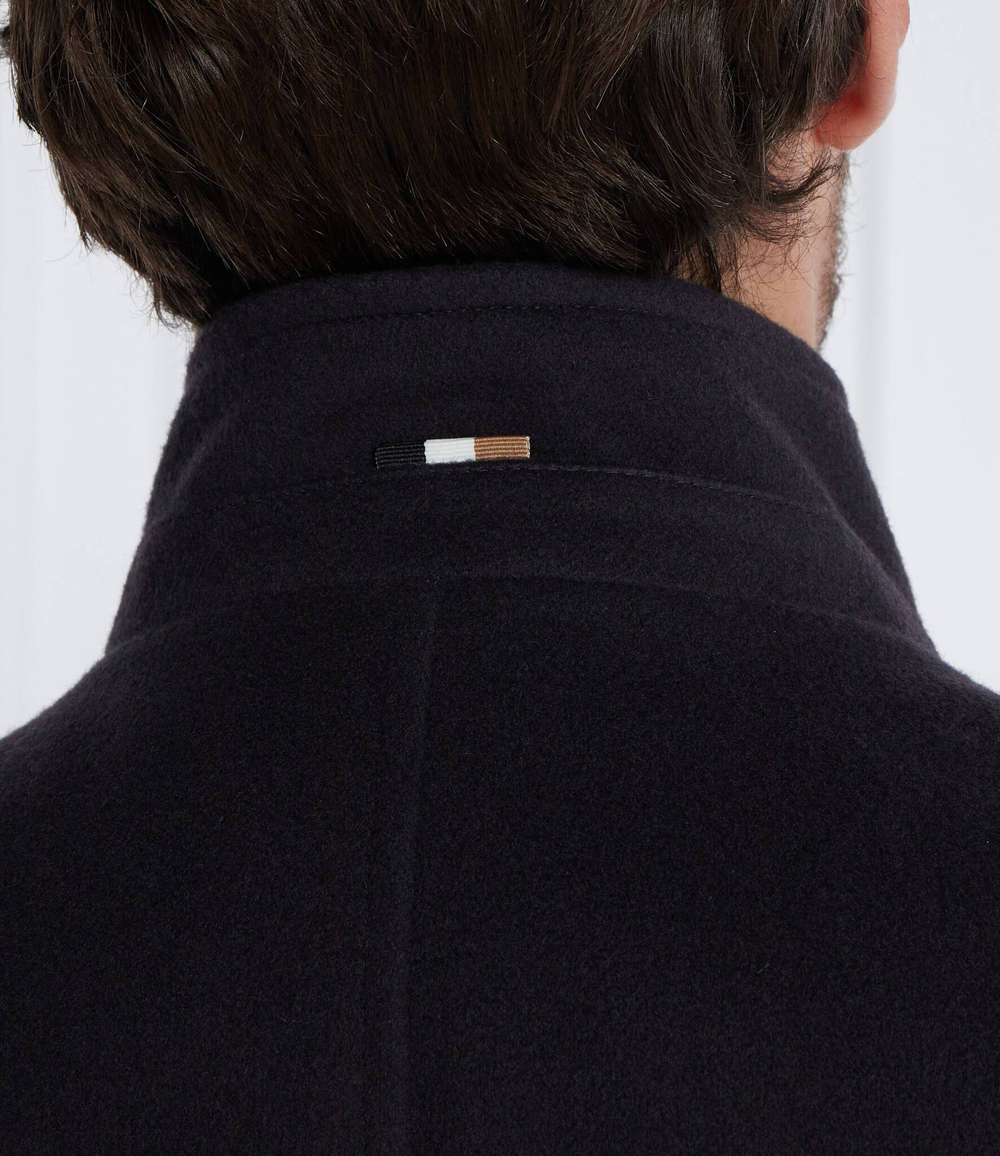 Хлопковое пальто h hyde standup c BOSS BLACK - темно-синий(50502271)