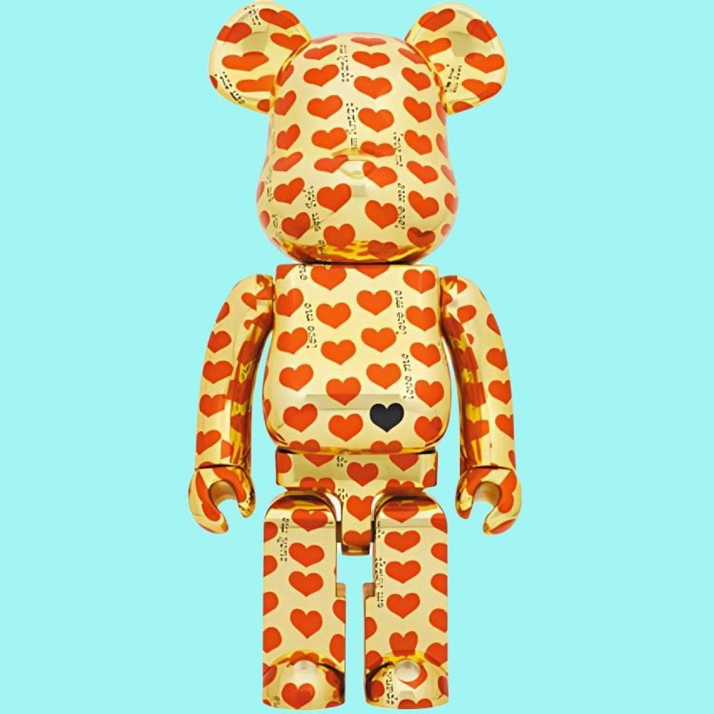 Дизайнерские игрушки BE@RBRICK 1000% Gold Heart 70cm, Gold-Heart-1000％