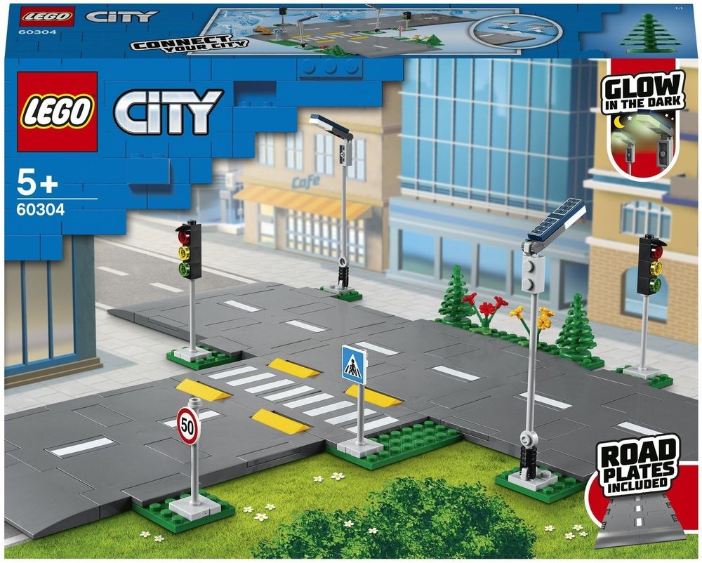 Конструктор LEGO 60304 City Дорожные пластины Перекрёсток