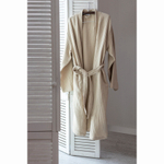 Халат из многослойного муслина бежевого цвета из коллекции essential, размер s