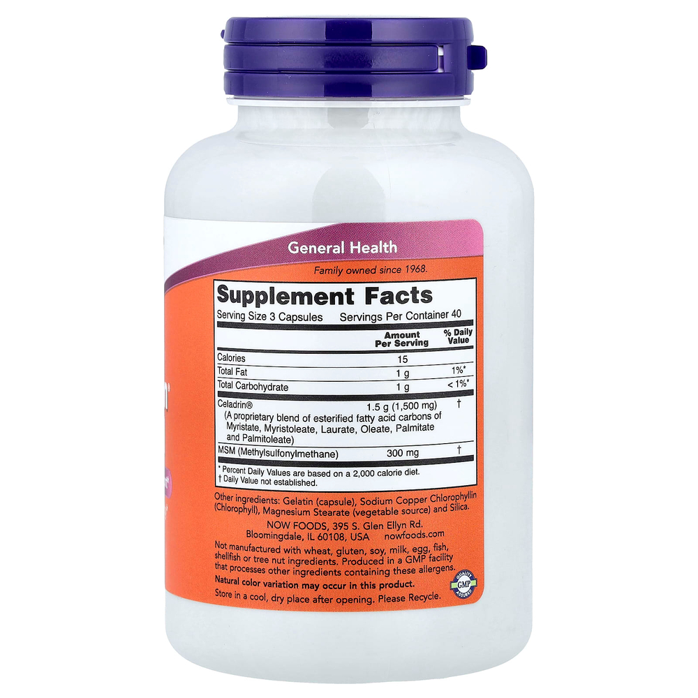 NOW Foods, Celadrin® и МСМ, 120 капсул
